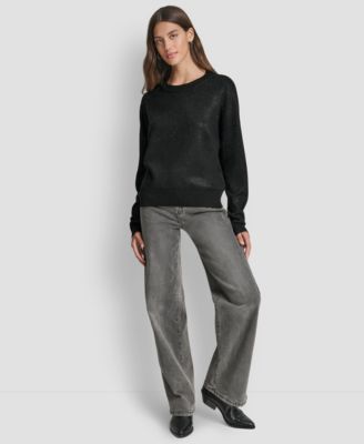 Women's Sparkle Hotfix Long Sleeve Sweater