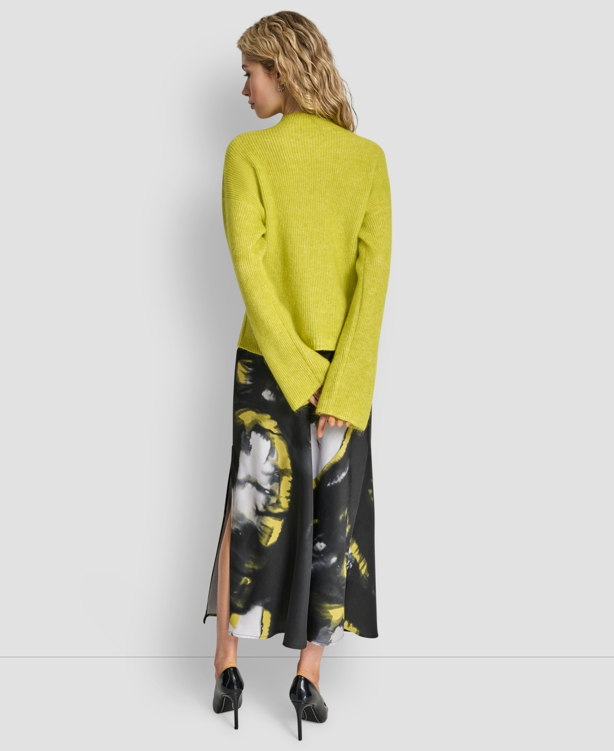Dkny Double Layer Boat Neck Sweater In Green