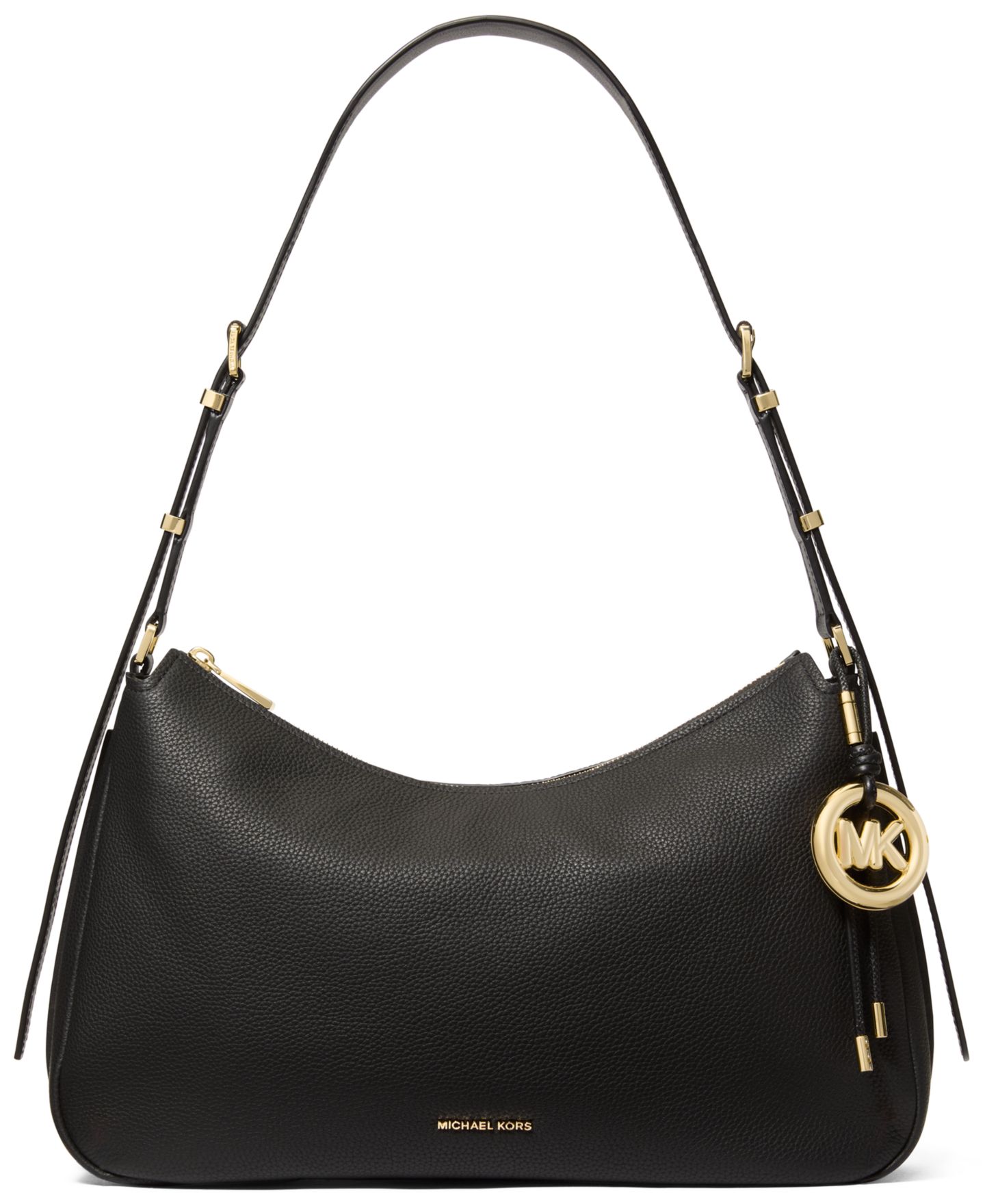 Женская сумка Michael Kors Nolita Medium Pebbled Leather Shoulder, цвет: Чёрный — фото 1