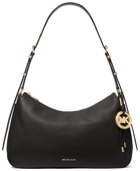 Женская сумка Michael Kors Nolita Medium Pebbled Leather Shoulder, цвет: Чёрный