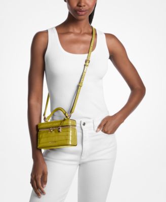 Michael Kors Jana Mini Crocodile Embossed Leather Convertible Crossbody Bag