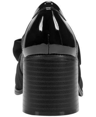 Women's Korrar Bow Stacked Block Heel Loafers