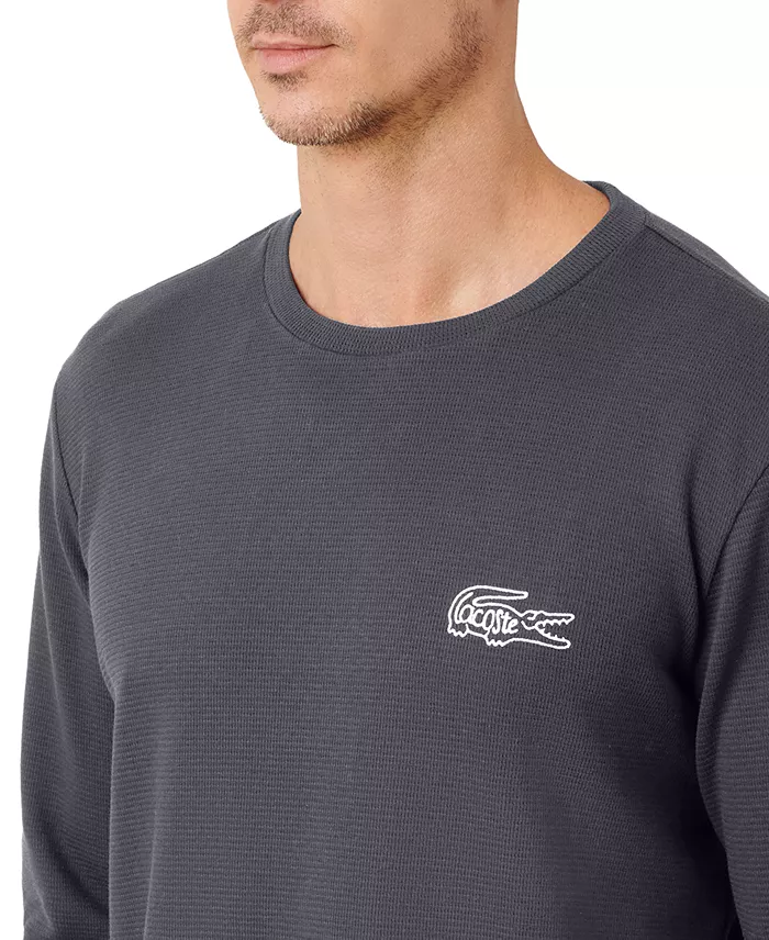 Men's Exclusive Crocodile Waffle-Knit Thermal Shirt - thumbnail 6