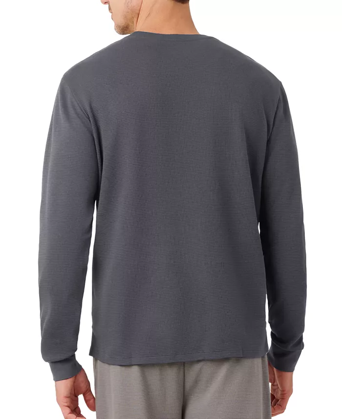 Men's Exclusive Crocodile Waffle-Knit Thermal Shirt - thumbnail 7