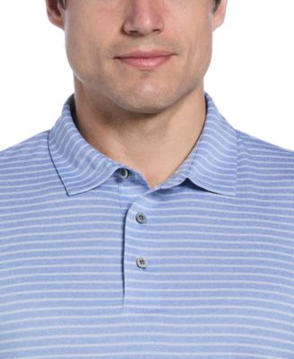 Men's Heathered Stripe Golf Polo Shirt