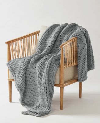 Chunky-Knit Handmade Throw, 50" x 60"