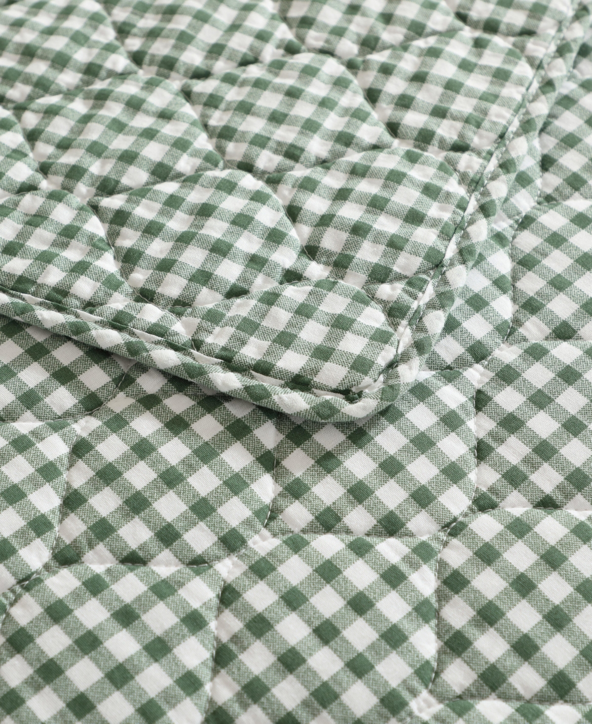 Laura Ashley Gracie's Gingham Cotton 2-pc. Quilt Set, Twin In Green