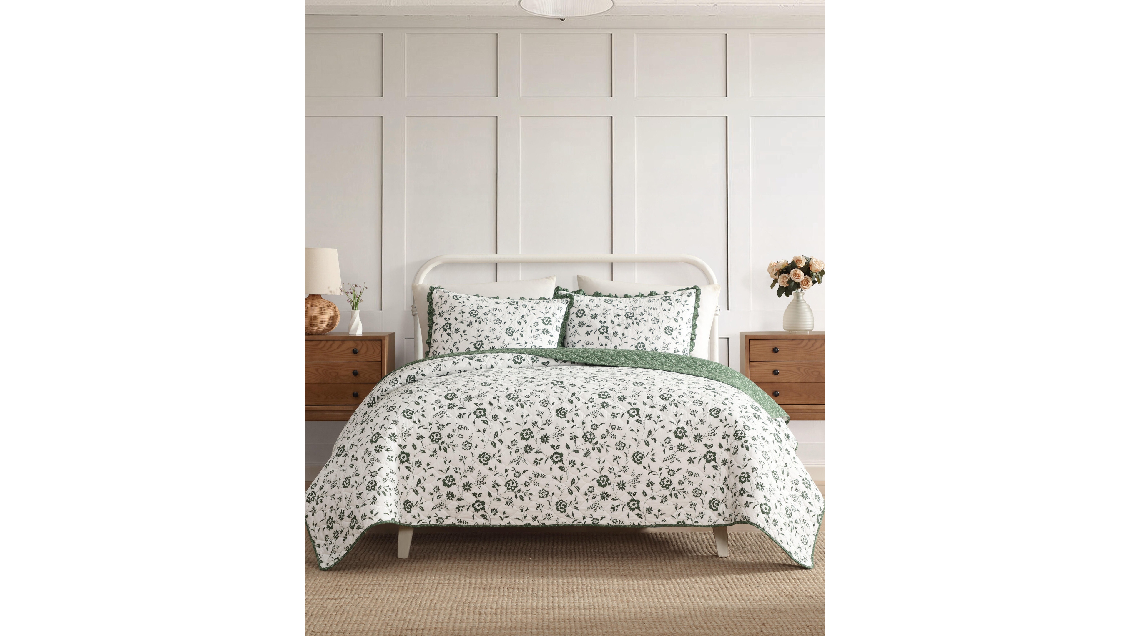 Laura Ashley Miranda Cotton 3-Pc. Quilt Set, Full/Queen