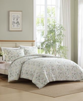 Bramble Floral Cotton 3-Pc. Comforter Set, Full/Queen