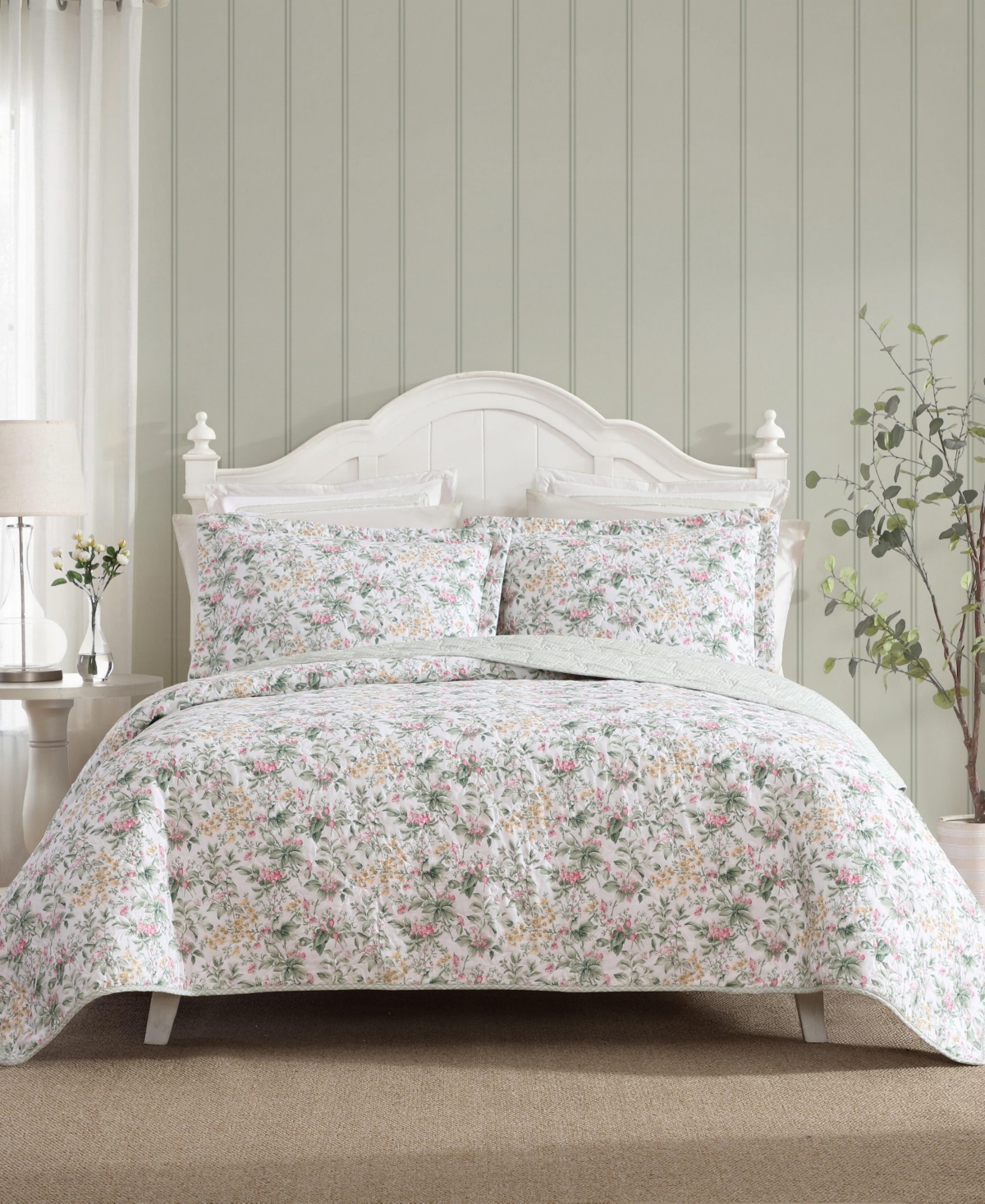 Laura Ashley Bramble Floral Cotton 2-pc. Quilt Set, Twin
