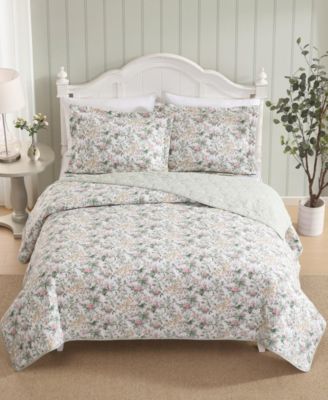 Bramble Floral Cotton 3-Pc. Quilt Set, King