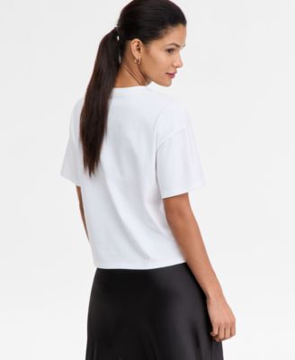 Women's Cotton Embellished Tee, Macy's Exclusive