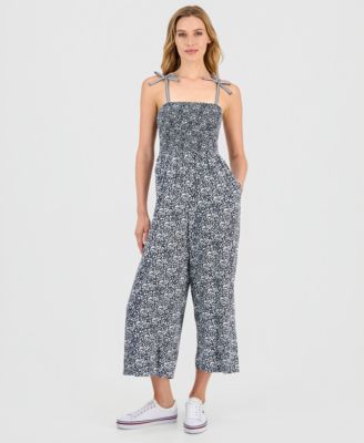 Tommy Hilfiger - Women's Smocked Printed Jumsuit