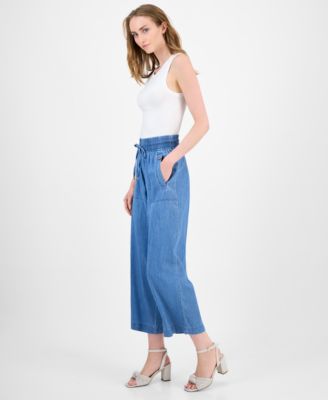 Women's Chambray Drawstring-Waist Pants