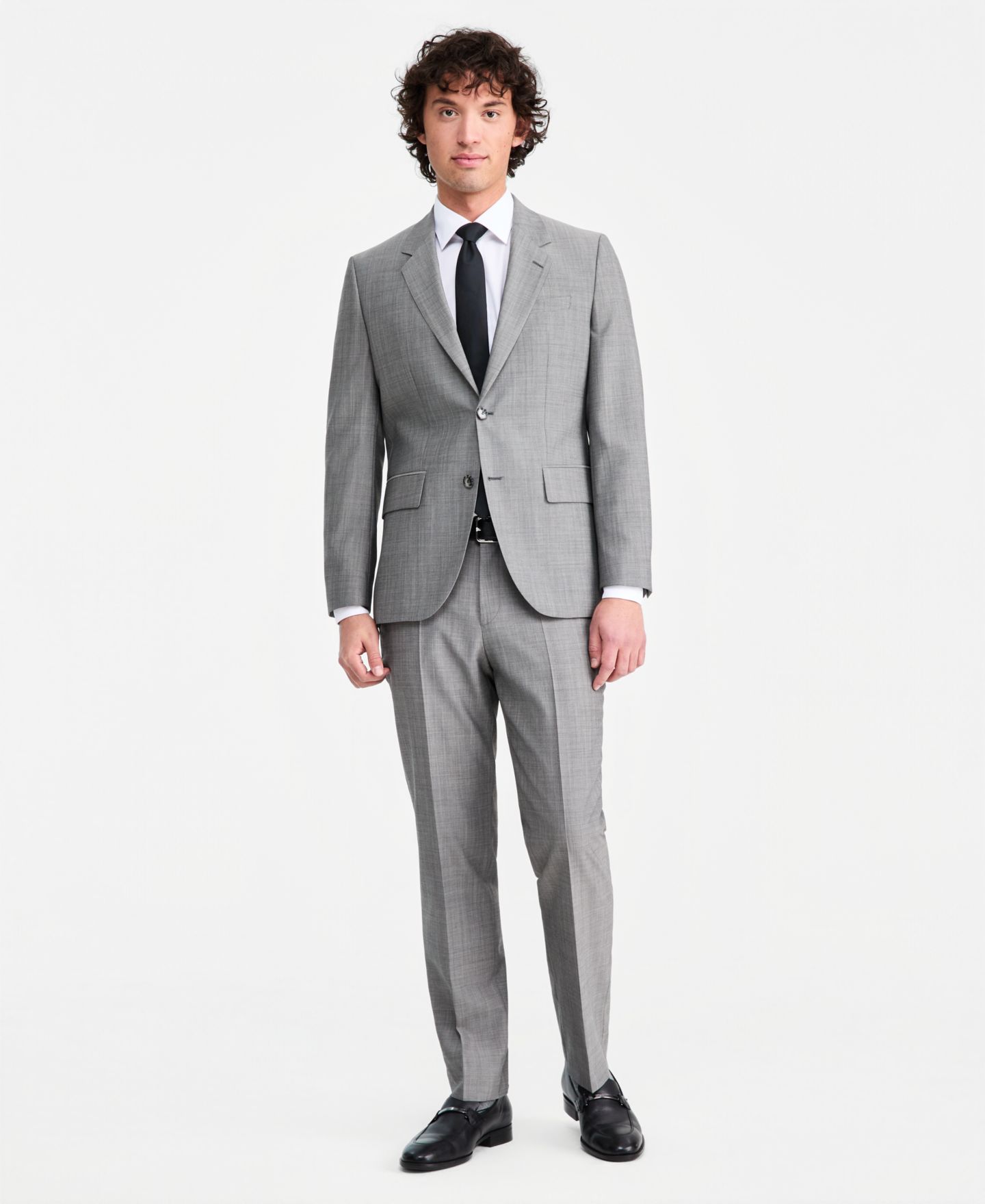 Мужские комплекты Hugo Boss Modern-Fit Suit Separates, цвет: Тёмный серый — фото 1
