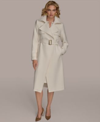 Women's Belted Notched-Collar Trench Coat