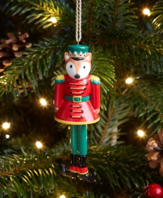 Kit Kemp Christmas Bell Fox Nutcracker Ornament