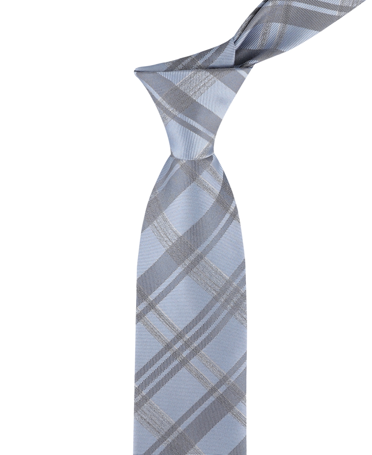 Calvin Klein Men's Layla Plaid Classic Tie In Gray