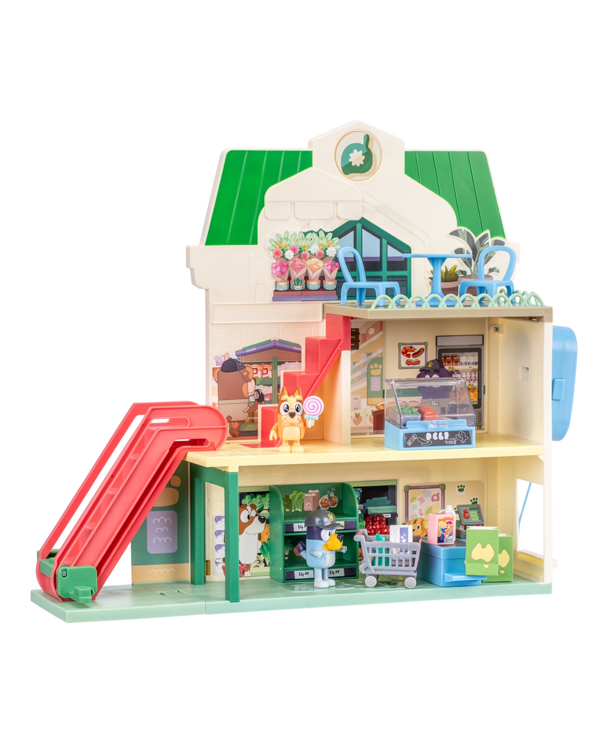 Bluey Let's Play Chef Supermarket Playset In Transparent