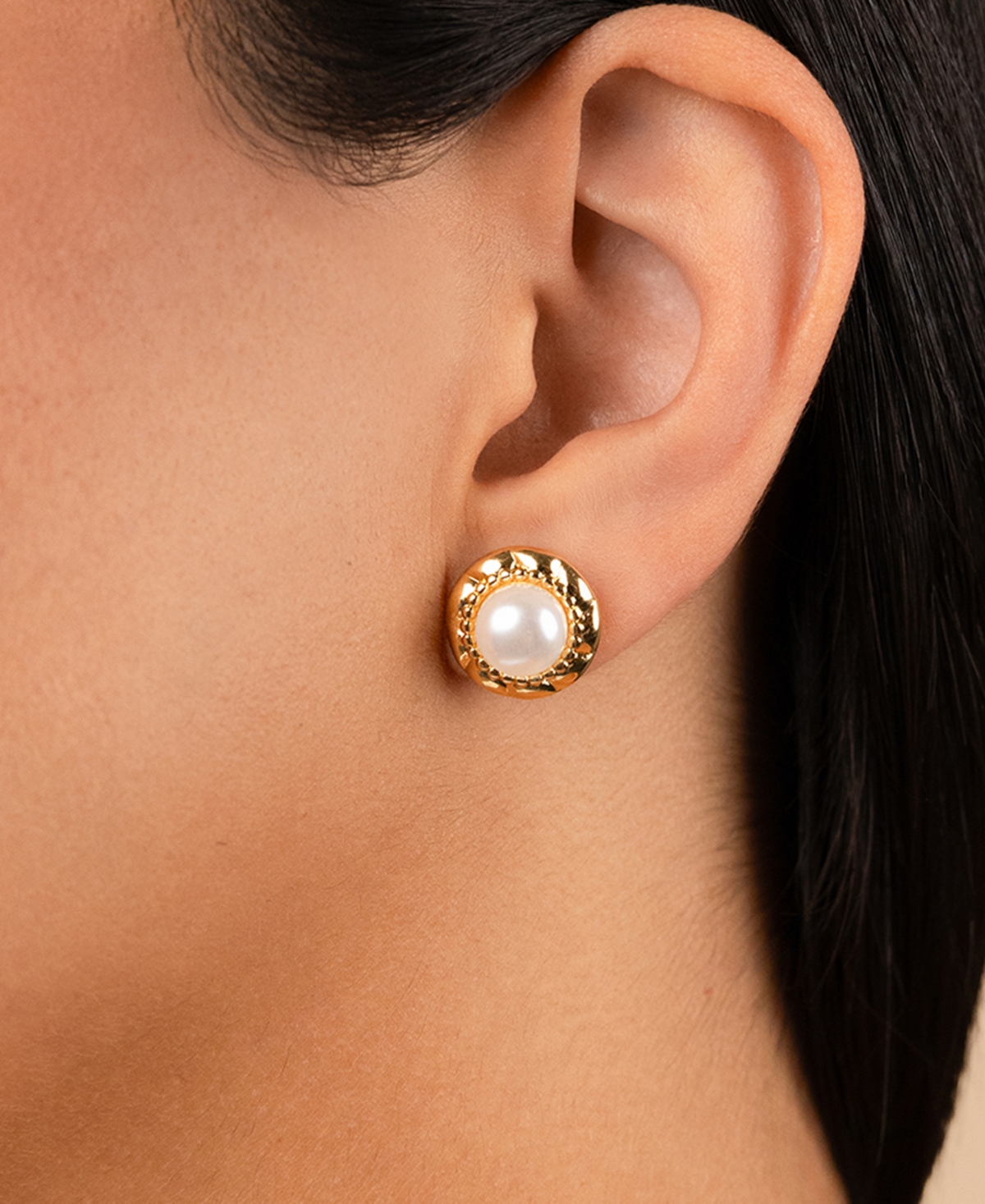 Sterling Forever Eudora Cultivated Pearl Stud Earrings In Gold