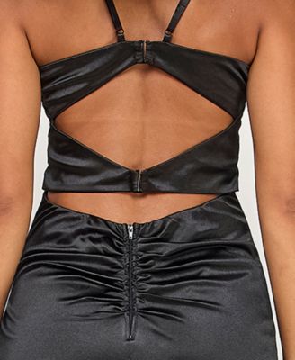 Juniors' Corset-Front Cutout-Back Gown, Created for Macy's