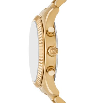 Men's Lexington Chronograph Gold-Tone Stainless Steel Watch Set, 44mm