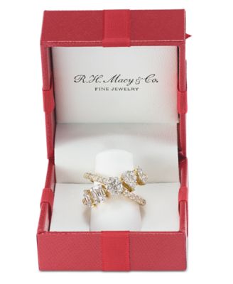 EFFY&reg; Diamond Multi-Shape Crossover Ring (1-5/8 ct. t.w.) in 18k White Gold or 18k Yellow Gold