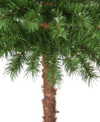 Puleo 4' Pre-Lit Artificial Palm Tree with Multi-Color Lights