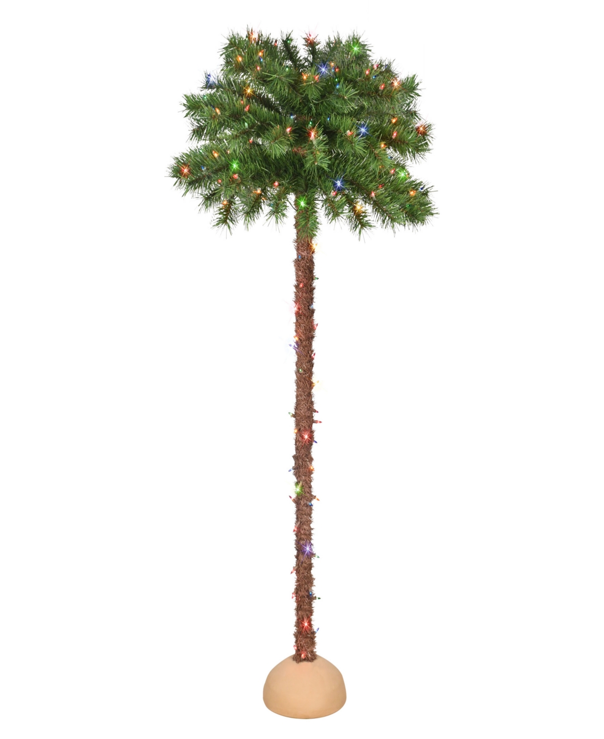 Puleo 5' Pre-lit Artificial Palm Tree In Green