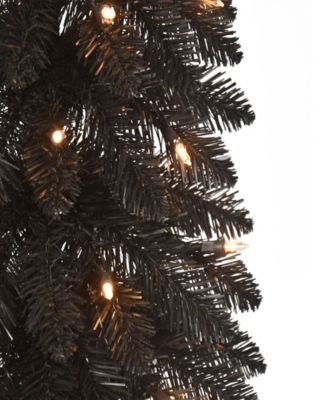 Puleo 6' Pre-Lit Artificial Alpine Pencil Tree