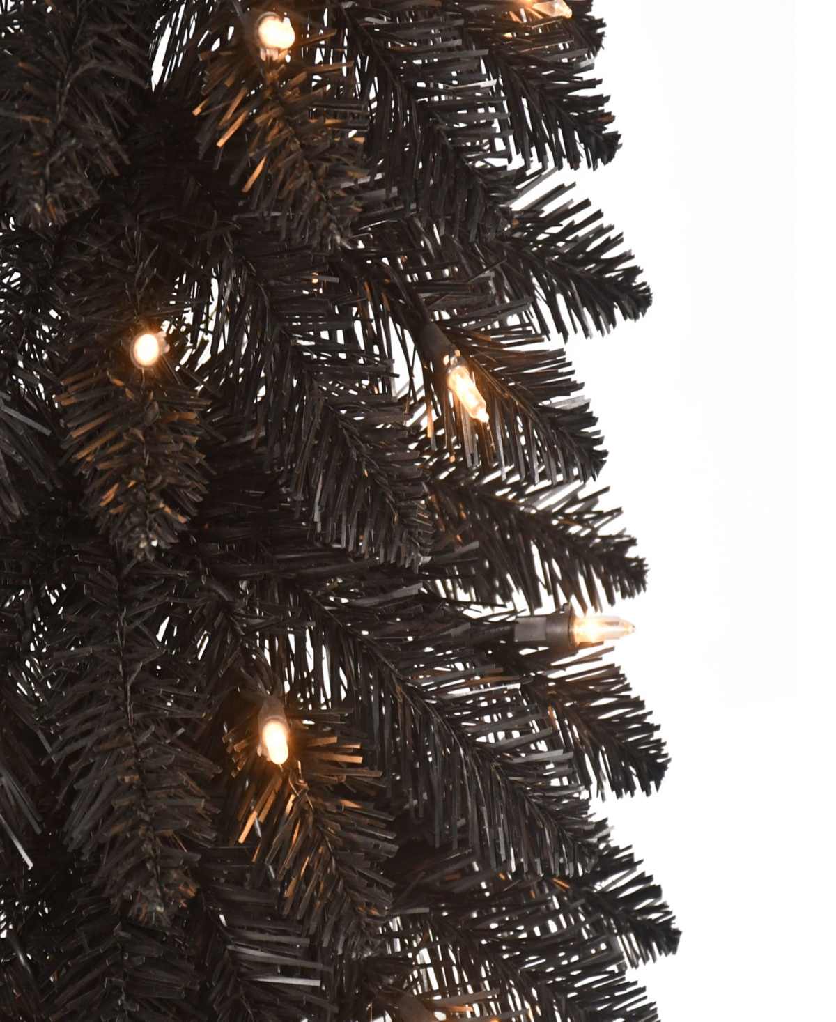 Puleo 6' Pre-lit Artificial Alpine Pencil Tree In Black
