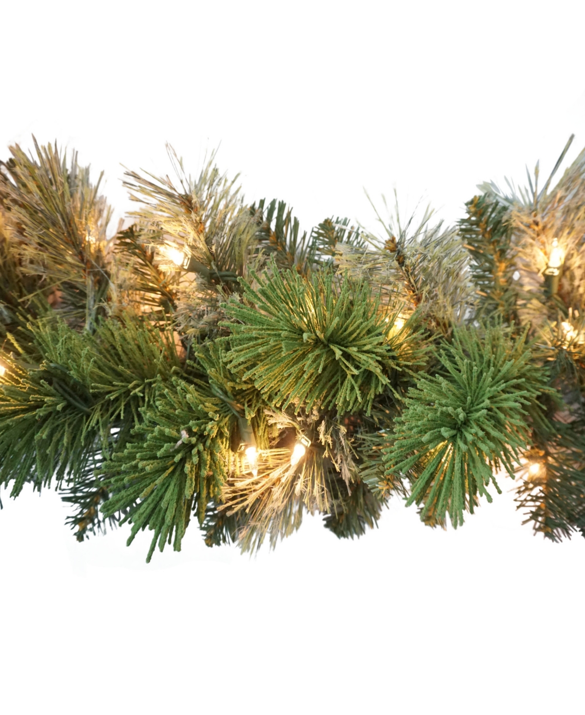 Puleo 9' Pre-lit Oklahoma Pine Artificial Garland In Green