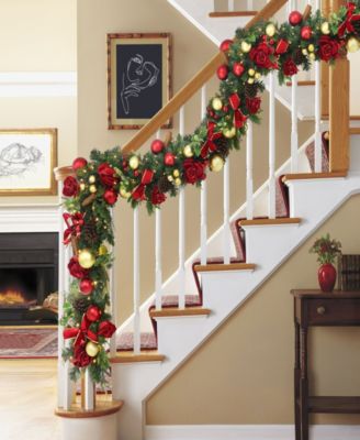 Puleo 10" Pre-Lit Artificial Adorned Battery-Operated Garland