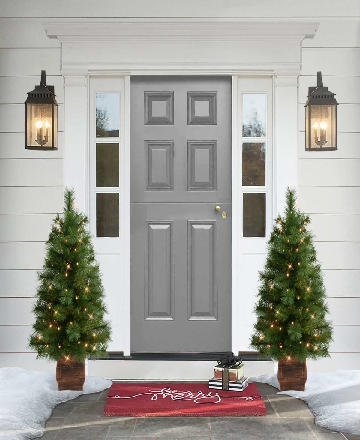 Puleo International Puleo 3.5' Artificial Pre-lit Potted Wyoming Pine Tree In Green