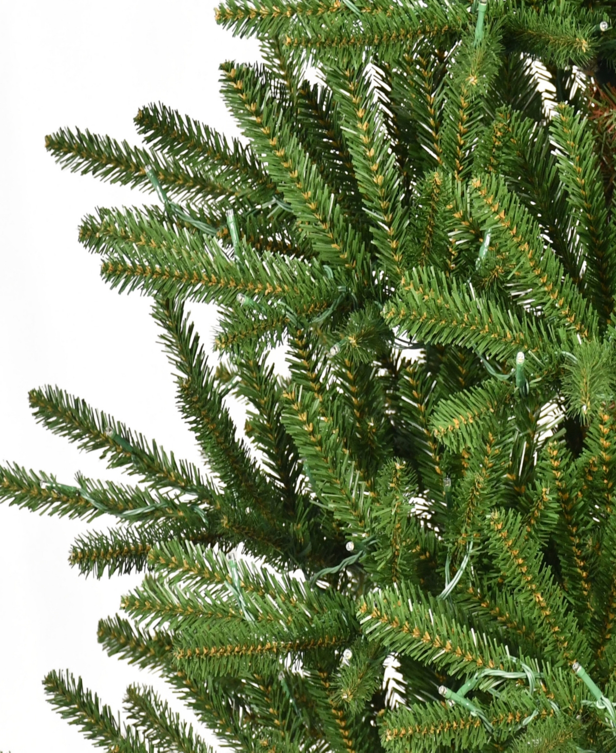 Puleo 7.5' Pre-lit Artificial Slim Mountain View Spruce Tree In Green