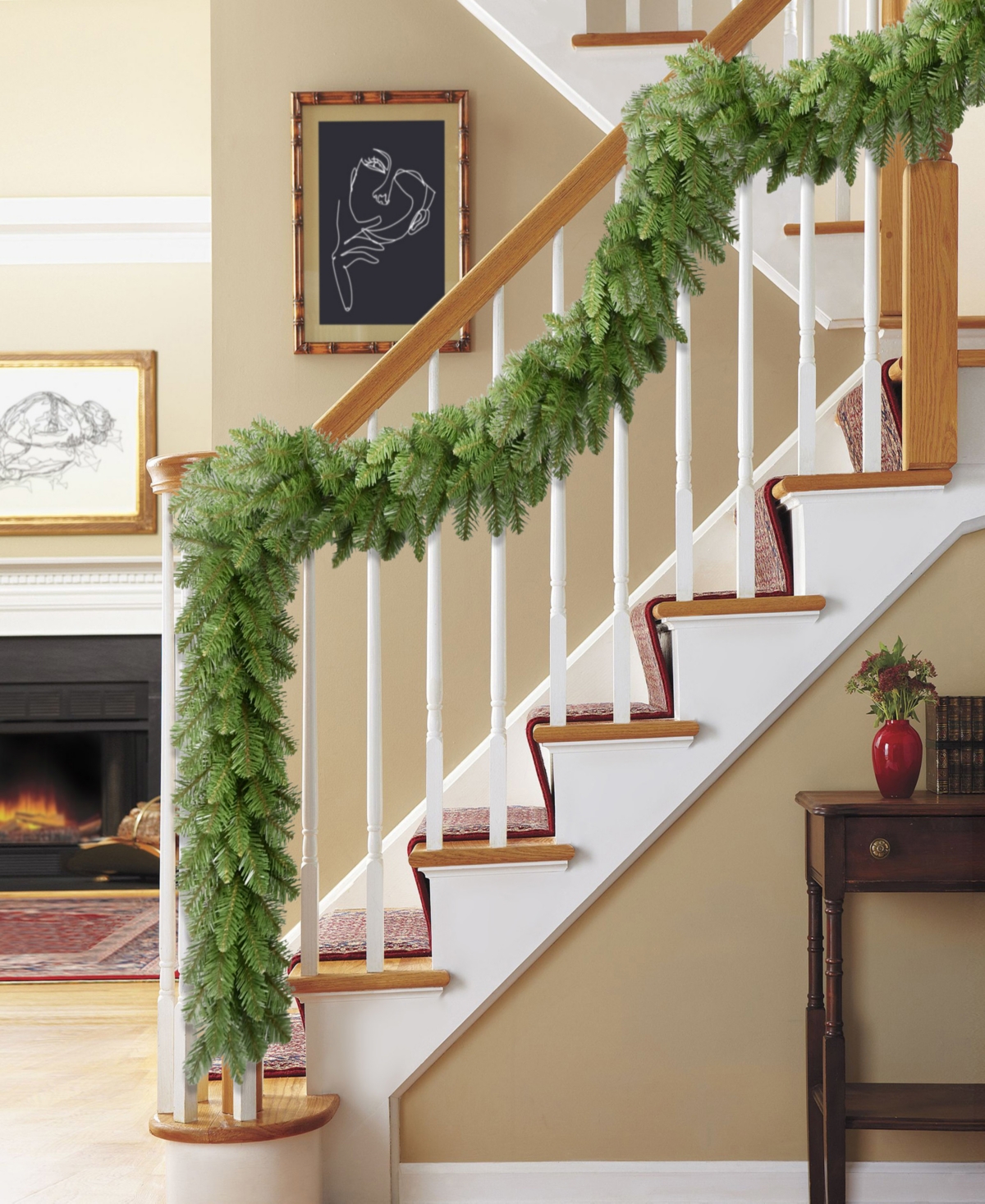 Puleo 10" Berkshire Fir Artificial Garland In Green