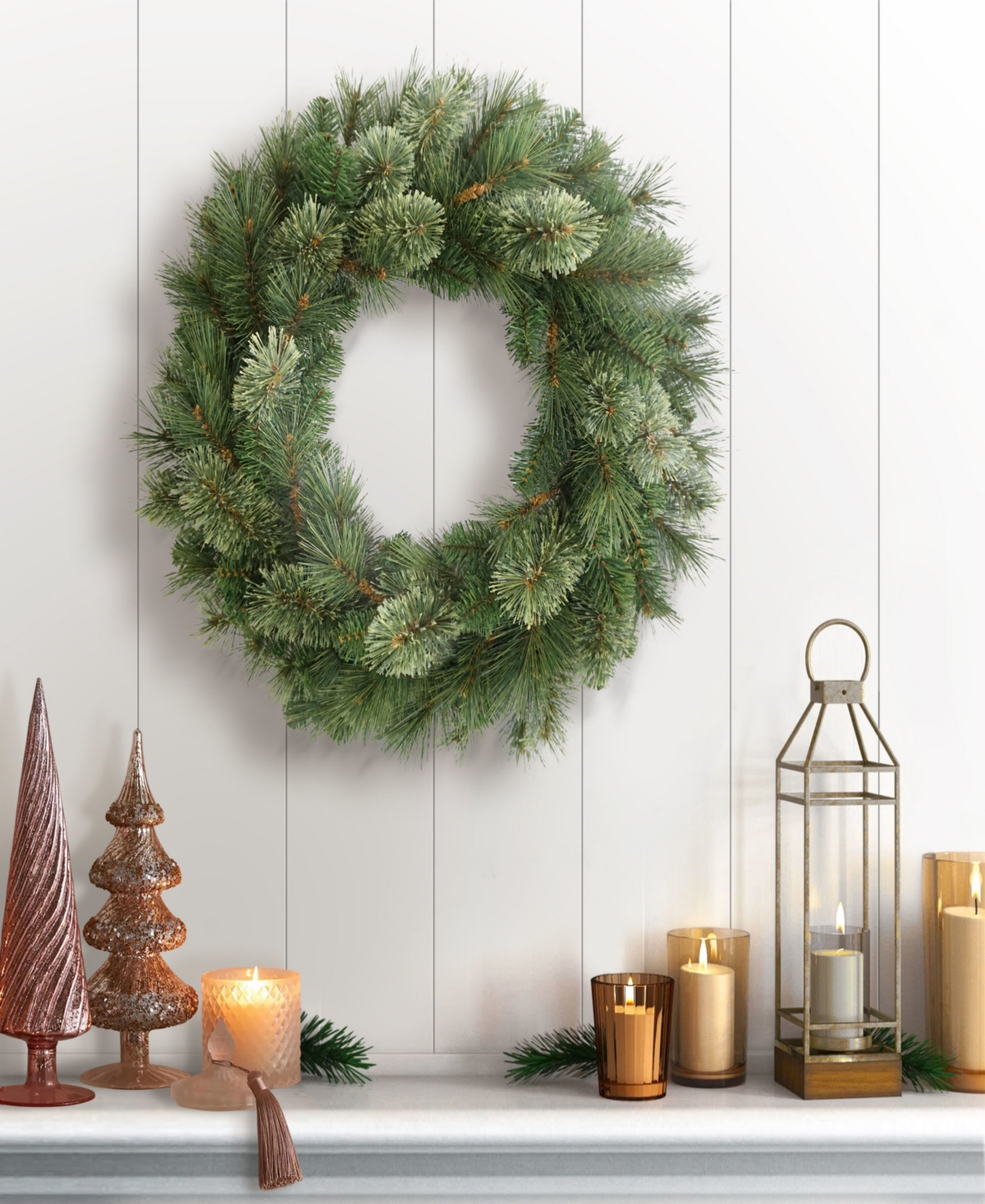 Puleo 24" Artificial Teton Pine Christmas Wreath In Green