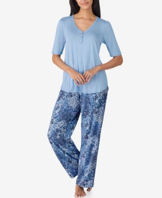 Women's 2-Piece V-Neck Top and Pants Pajama Set