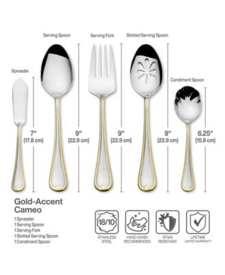 Cameo Gold 65 Pc. Flatware Set, Service for 12