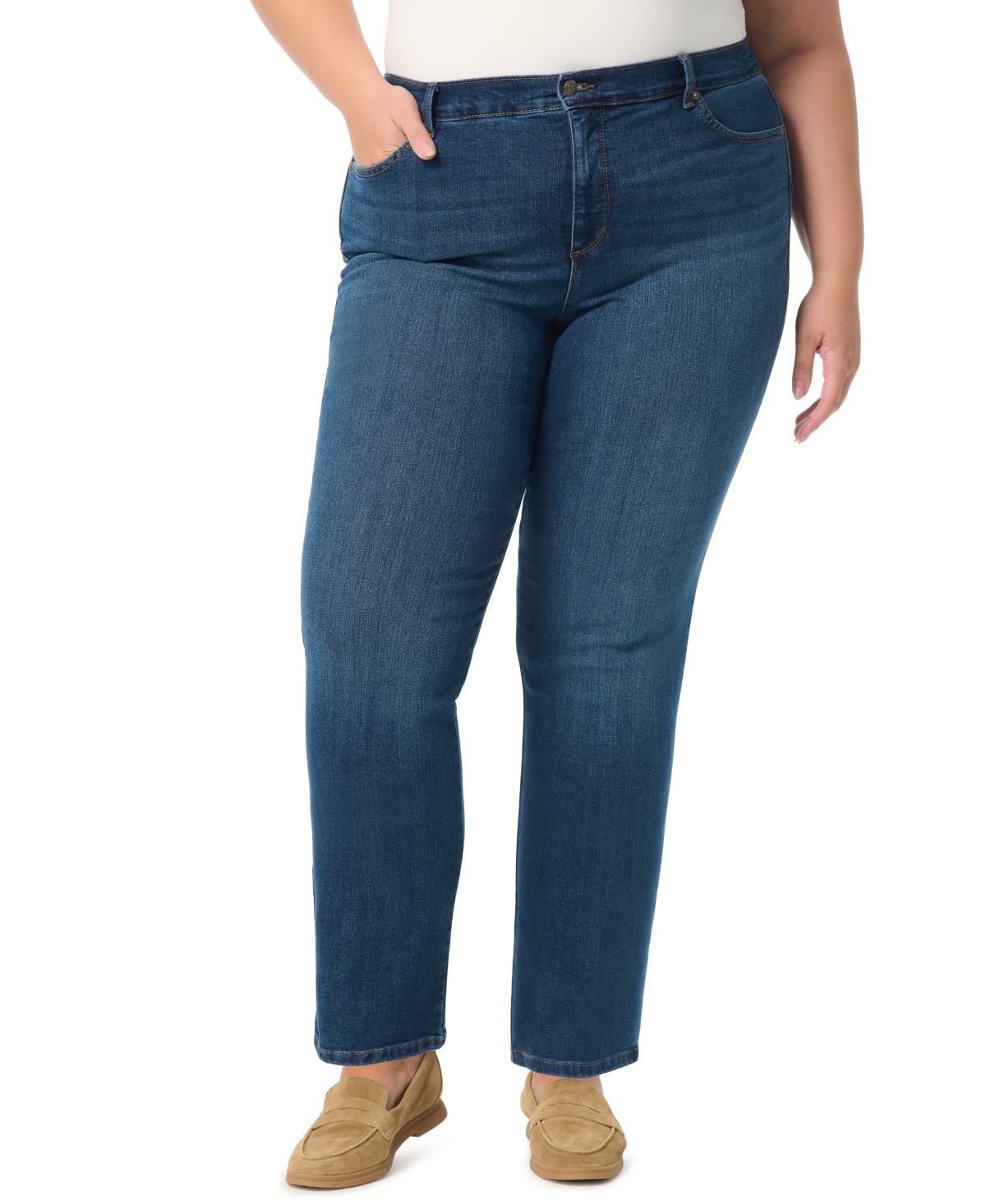 Gloria Vanderbilt Plus Size Amanda Jeans In Blue