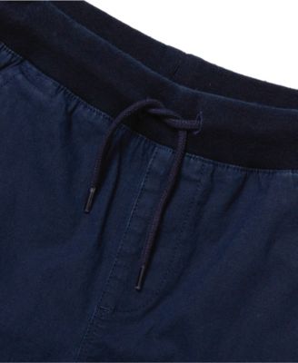 Boys Stretch Soft Rib Waist Iron Knee Pull On Pants