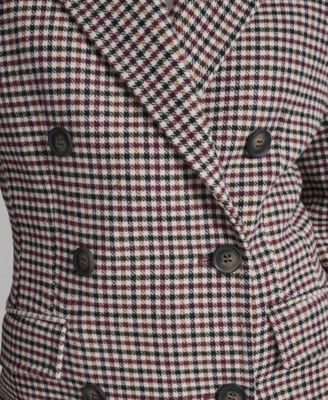 Women's Short Double-Breasted Belted Coat