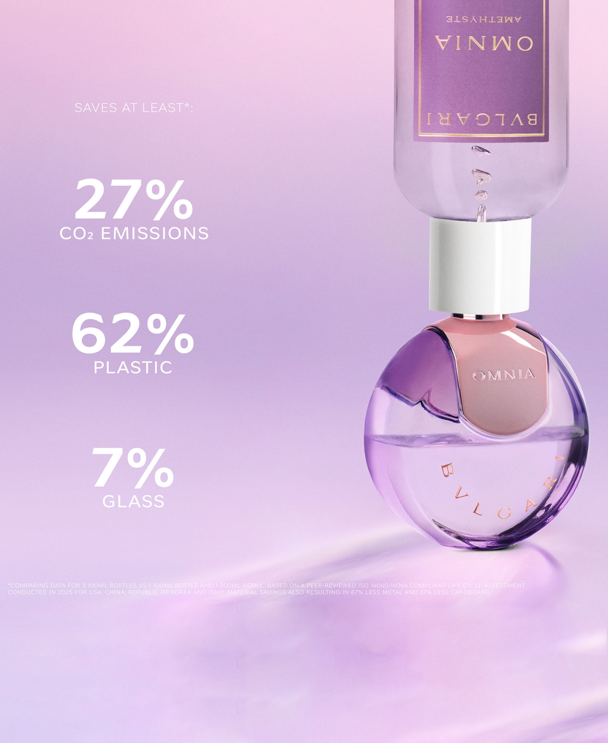 Bvlgari Omnia Amethyste Eau De Toilette Refill, 6.8 Oz. In Transparent