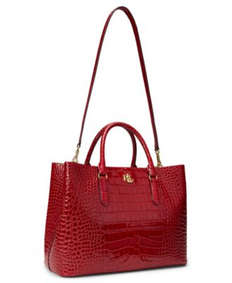 Marcy Large Embossed Satchel Bag