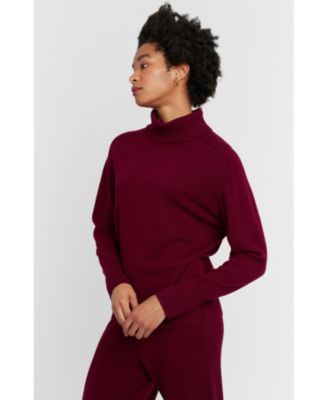Women's Wool-Cashmere Raglan Rollneck Sweater