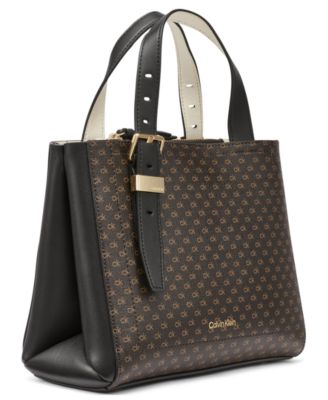 Lowen Signature Triple Compartment Adjustable Crossbody Bag