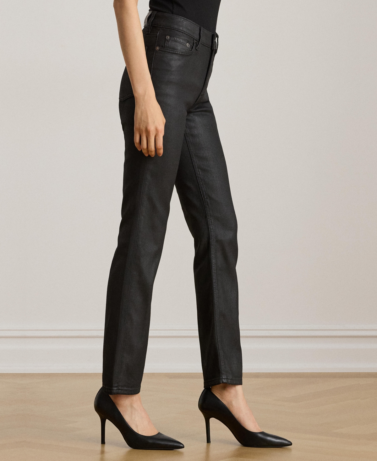 Ralph Lauren Women's Straight Ankle Jeans In Black