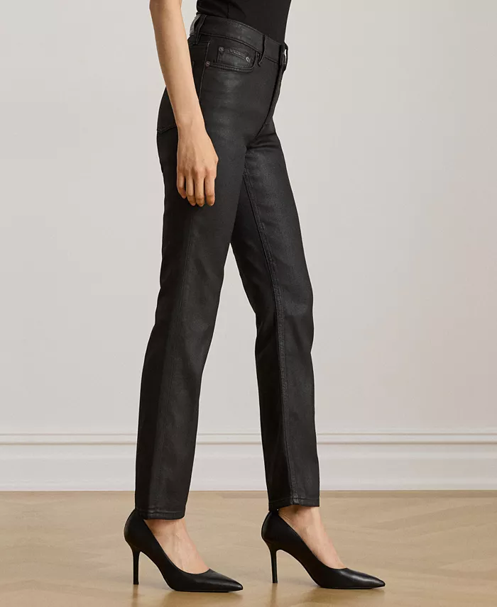 Women's Coated Straight Ankle Jeans - thumbnail 4