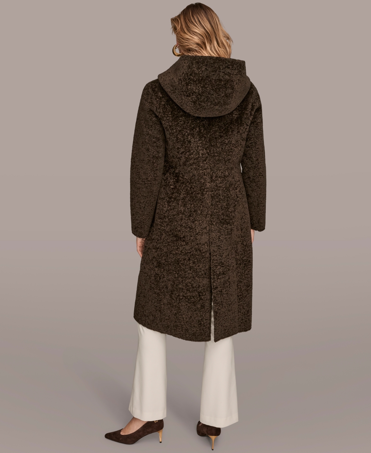Donna Karan Women's Hooded Maxi Coat In Green