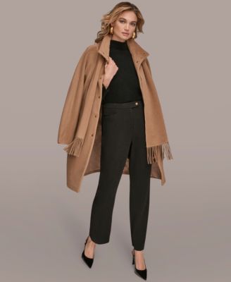 Women's Snap Button Scarf Coat